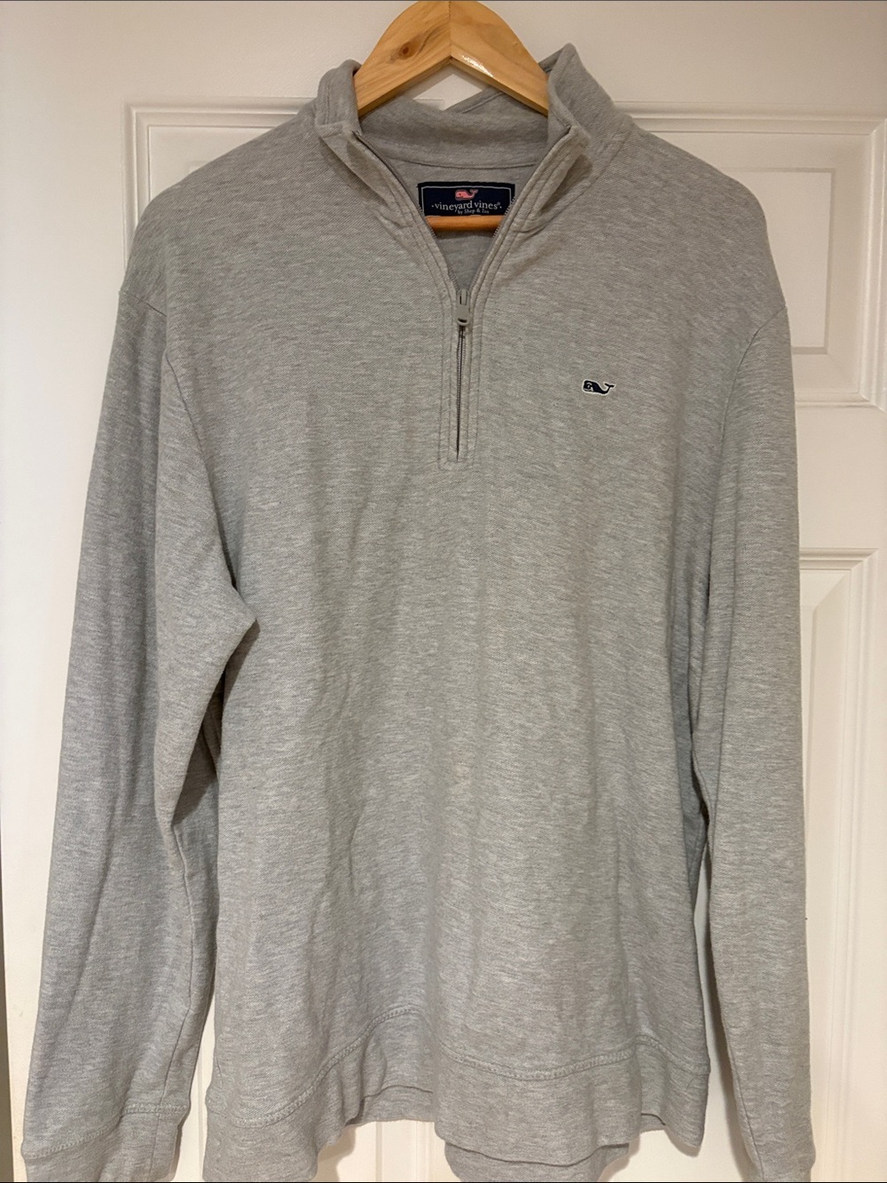Vineyard Vines Light Gray Quarter-Zip Pullover